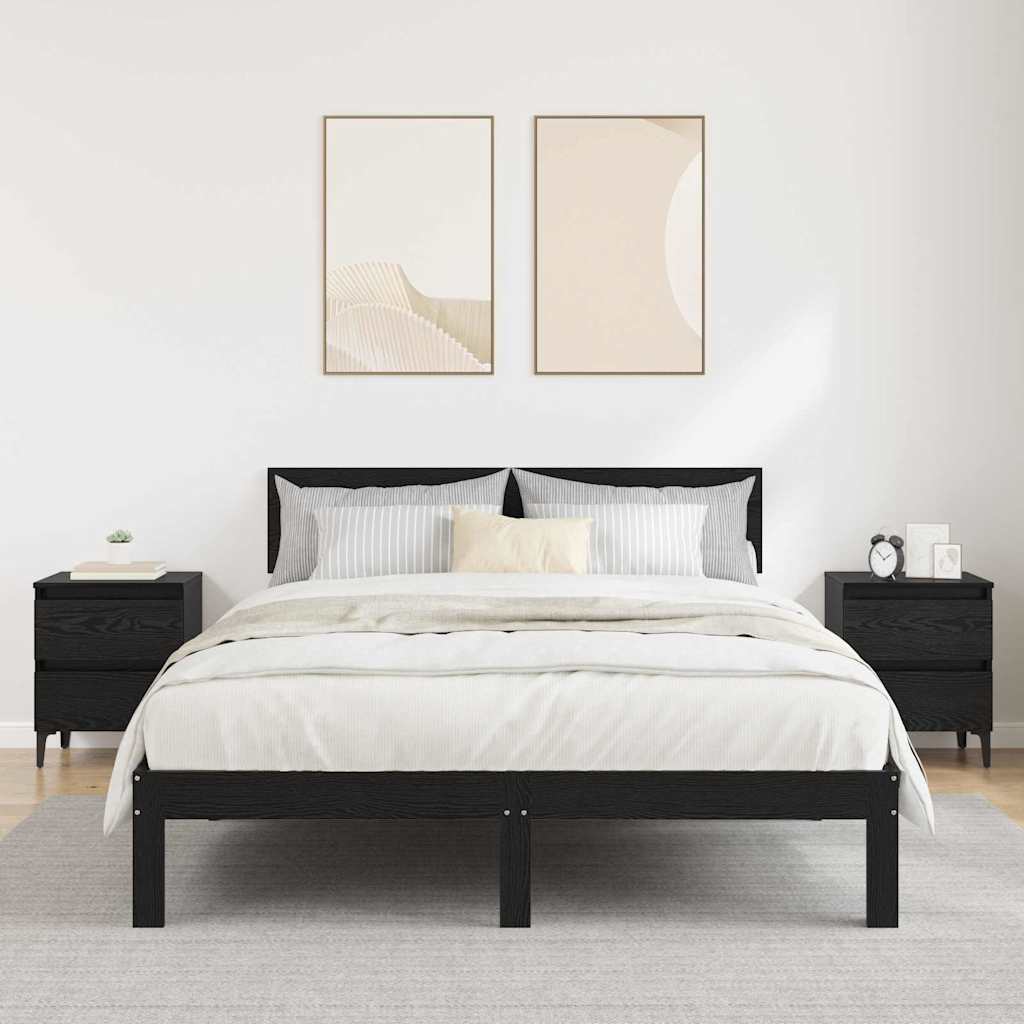 Bed Cabinet With Metal Legs 40X35X50 Cm