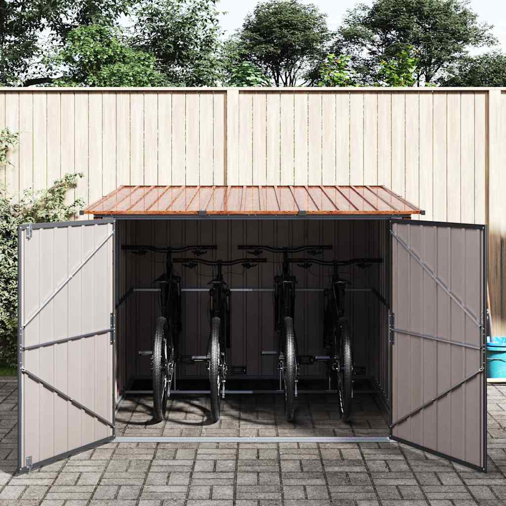 Bike Shed 3 Pcs 216 X 207 X 158 Cm Metal