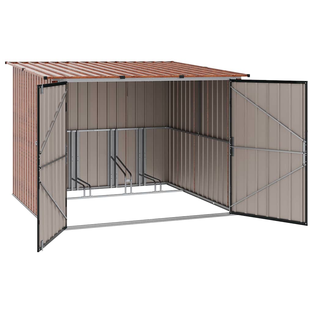 Bike Shed 3 Pcs 216 X 207 X 158 Cm Metal