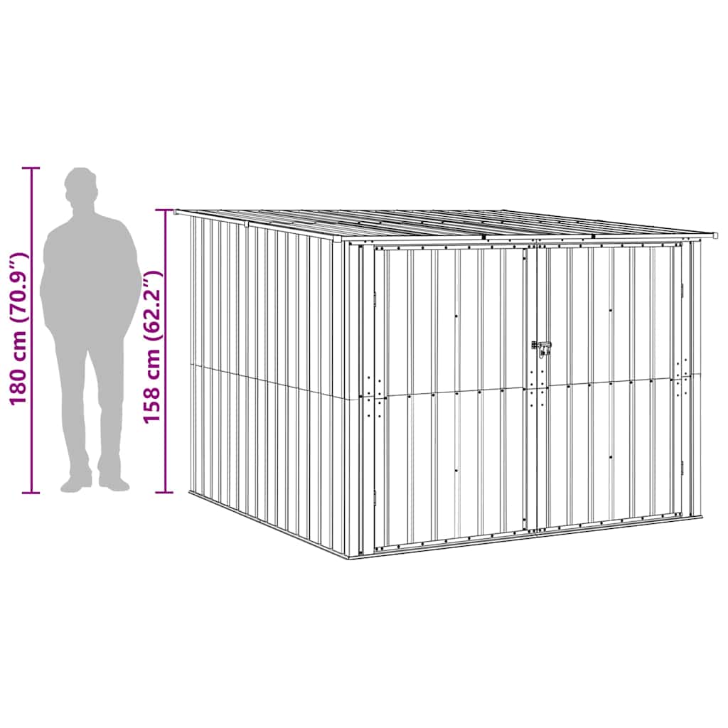 Bike Shed 3 Pcs 216 X 207 X 158 Cm Metal