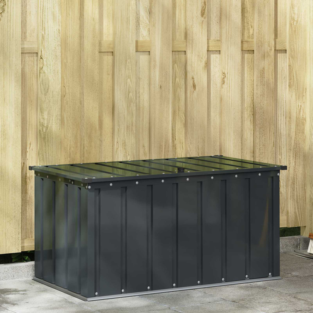Sheds Garages & Carports Metal Garden Storage Box Lockable Steel Outdoor Tool Ch