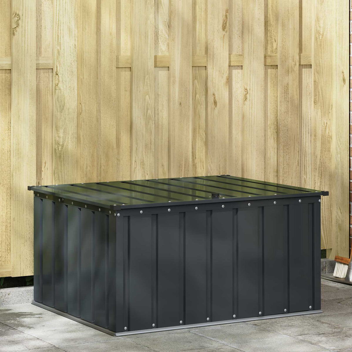 Sheds Garages & Carports Metal Garden Storage Box Lockable Steel Outdoor Tool Ch