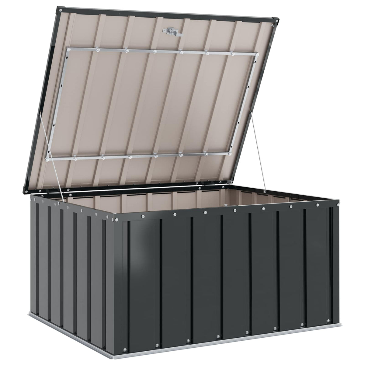Sheds Garages & Carports Metal Garden Storage Box Lockable Steel Outdoor Tool Ch