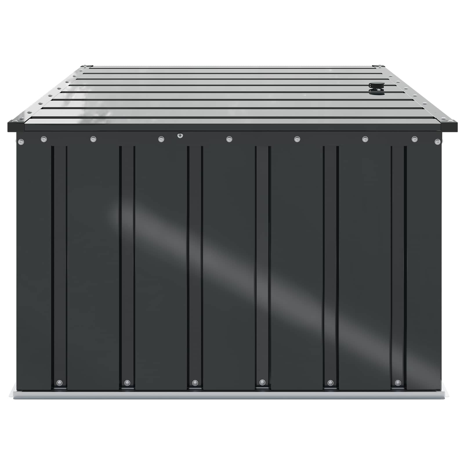 Garden Storage Box Black 101 X 82 X 50 Cm Steel
