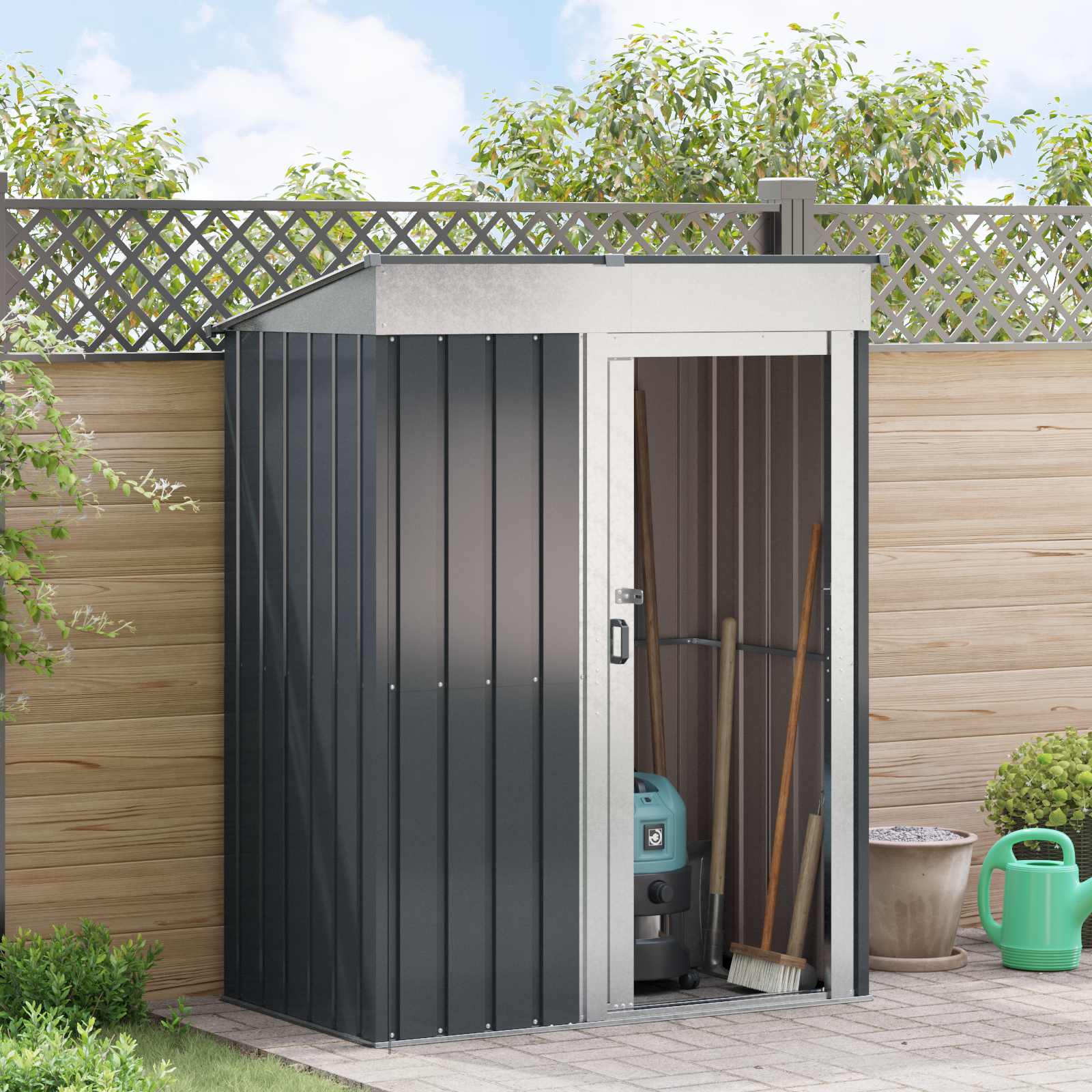 Garden Sheds 137 X 81 X 180 Cm Metal