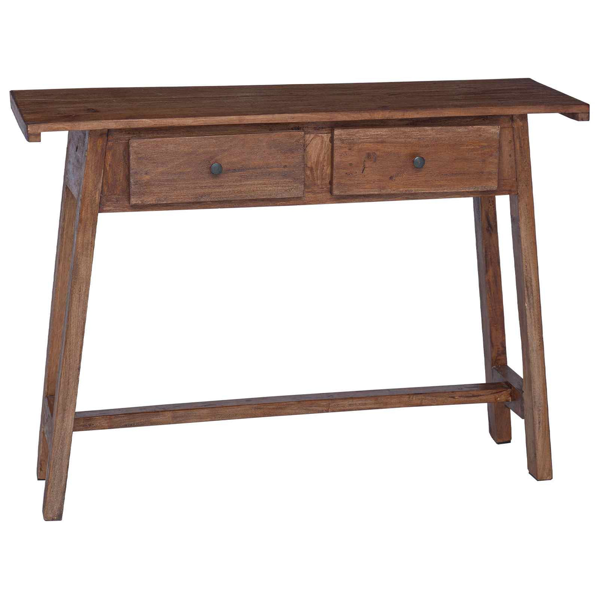 Console Tables Desk Drawer Brown 110 X 30 79 Cm Solid Mahogany Wood 110 cm