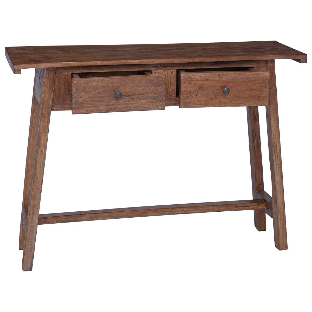 Console Tables Desk Drawer Brown 110 X 30 79 Cm Solid Mahogany Wood 110 cm