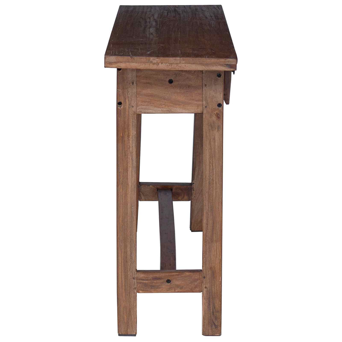 Console Tables Desk Drawer Brown 110 X 30 79 Cm Solid Mahogany Wood 110 cm