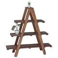 Folding Rack Brown 79.5 X 35 X 112 Cm Solid Reclaim Wood