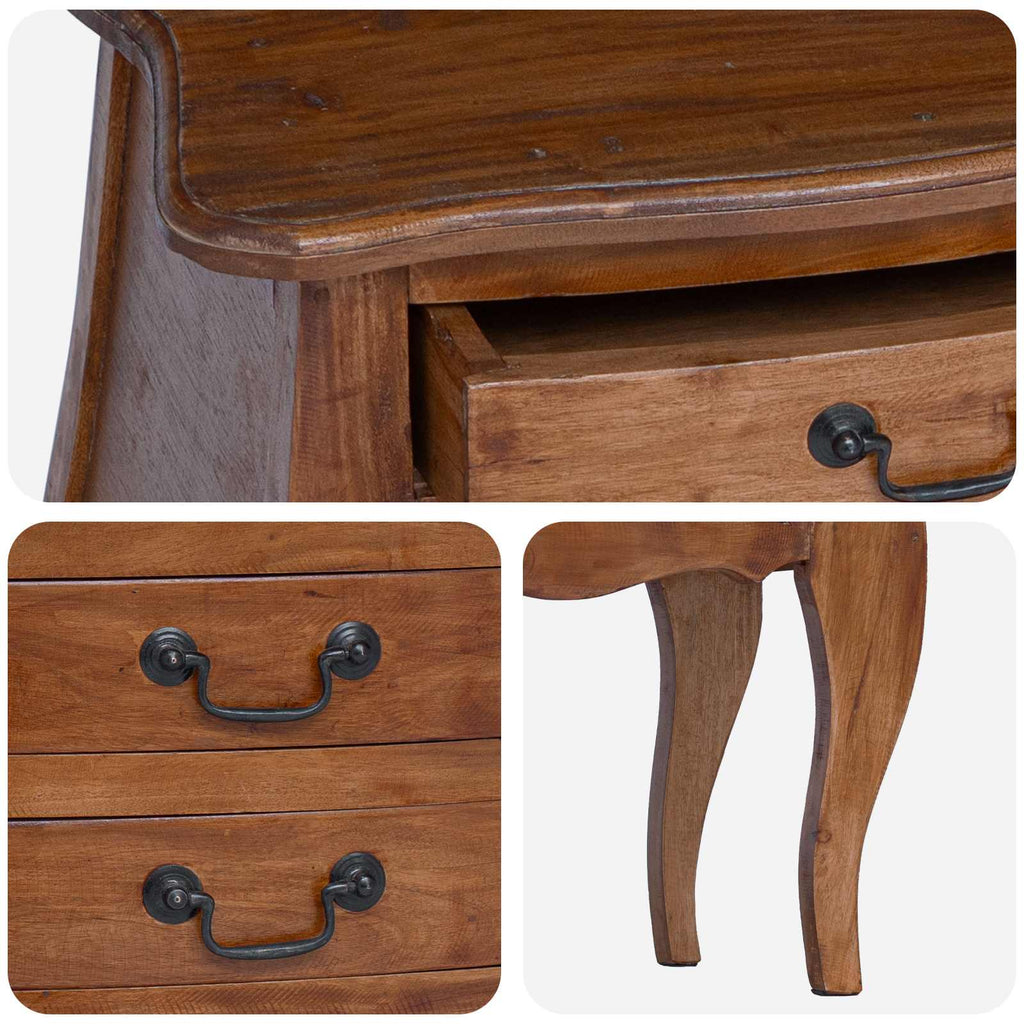 Storage Chest 48 X 35 X 64 Cm Solid Mahogany Wood