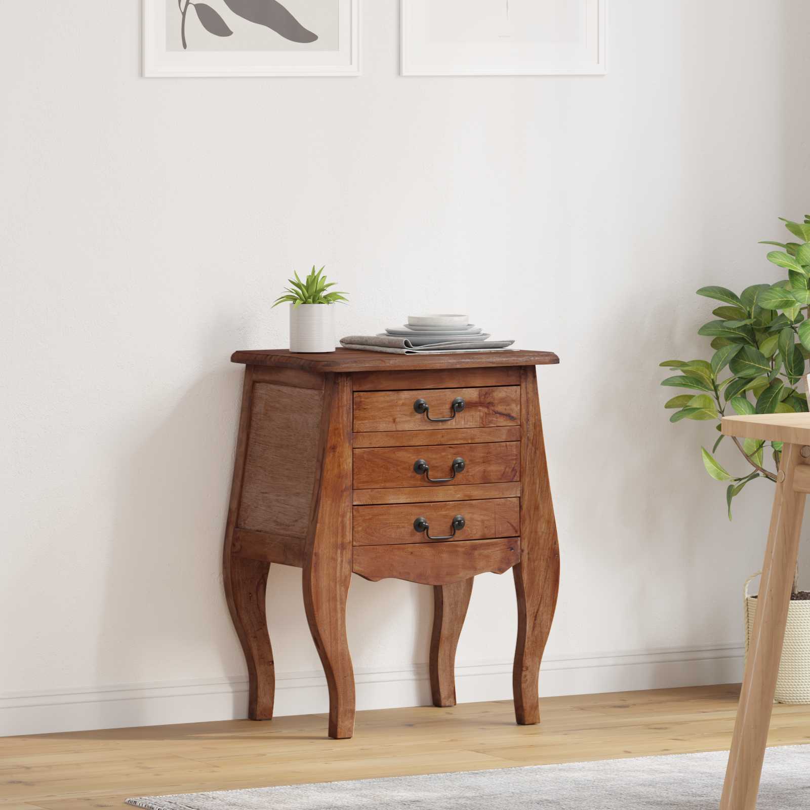 Storage Chest 48 X 35 X 64 Cm Solid Mahogany Wood