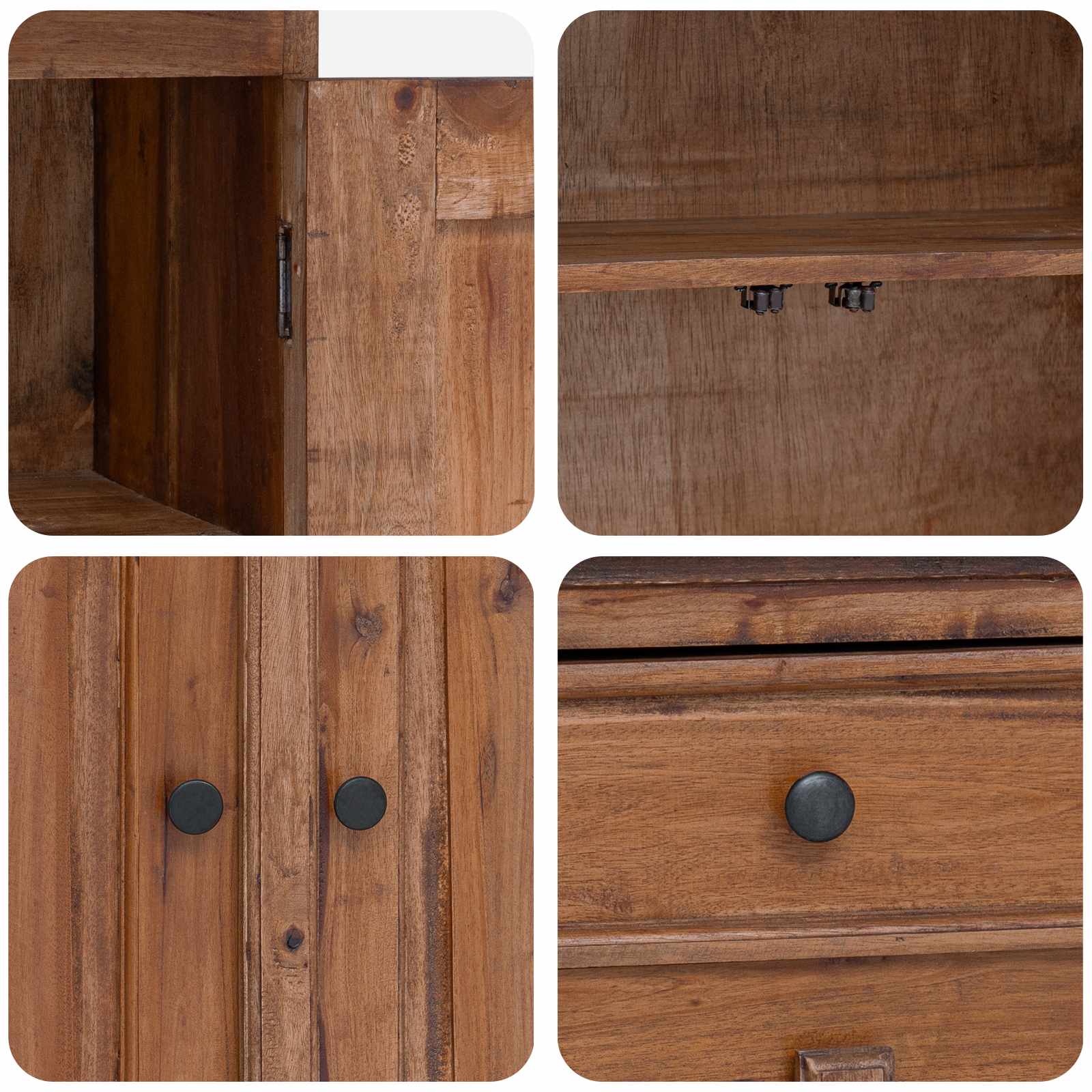 Storage Cabinet 63 X 30 X 79 Cm Solid Mahogany Wood