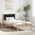 Bed Frame With Upholstered Headboard Light Grey
