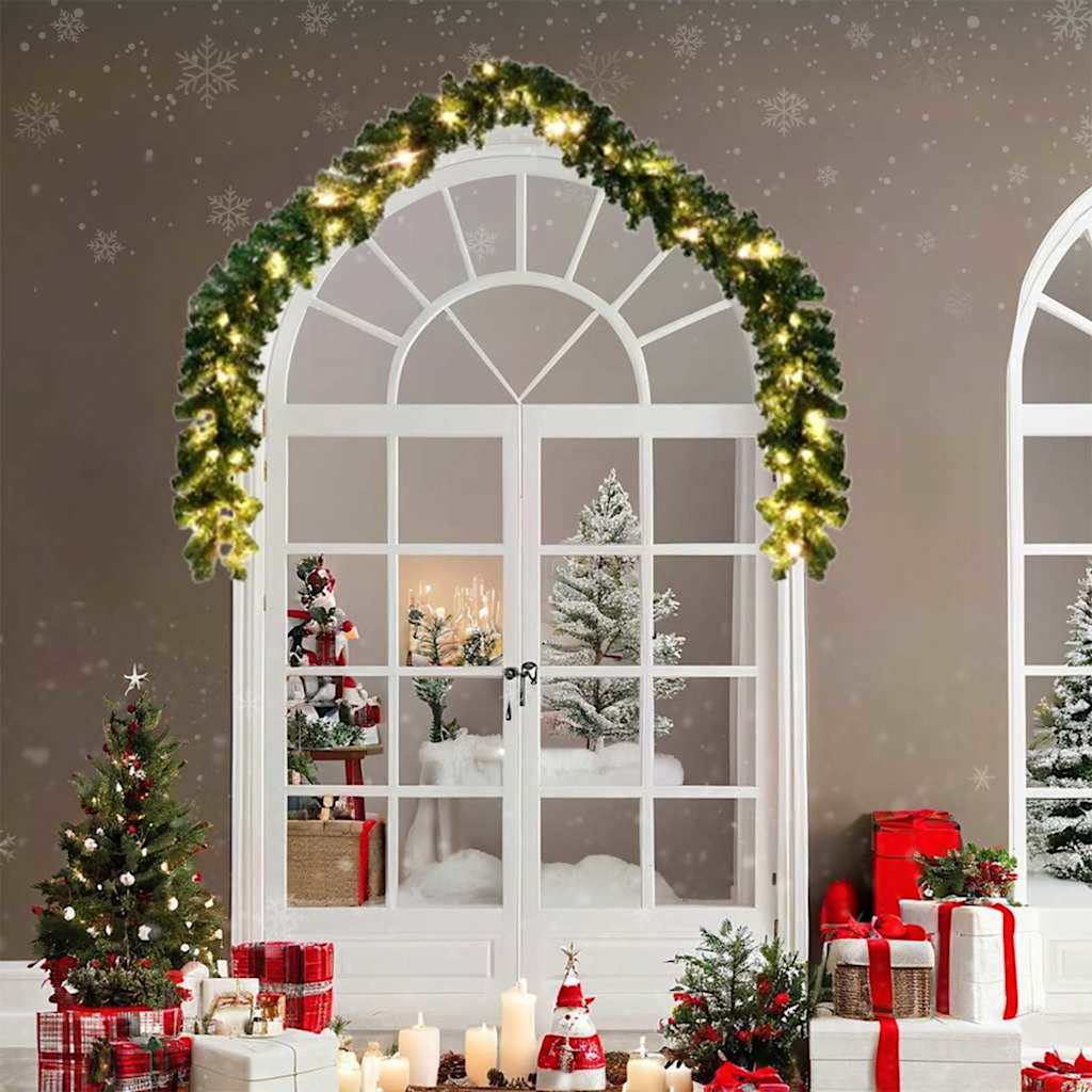 Christmas Garland With Led Lights