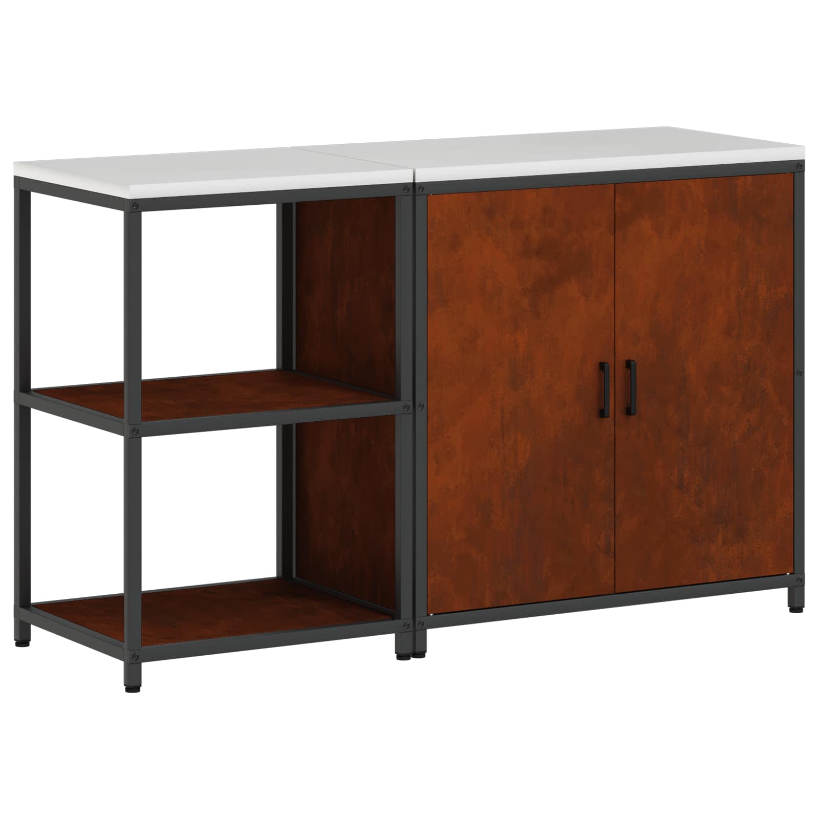 Kitchen Storage Set Hattem 2 Pcs Rusty Steel
