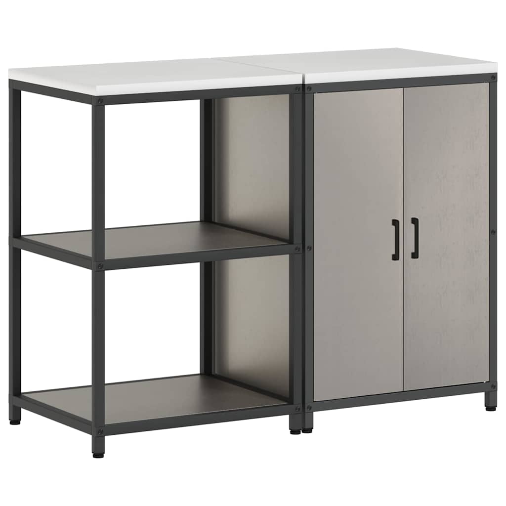 Kitchen Storage Set Hattem 2 Pcs Rusty Steel