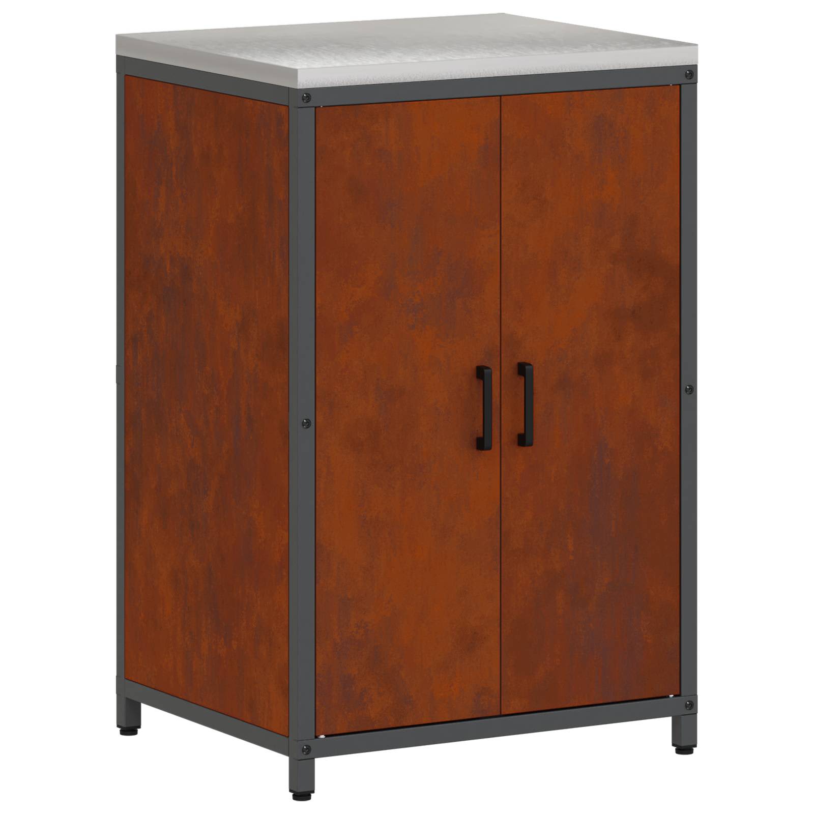 Kitchen Storage Set Hattem 2 Pcs Rusty Steel