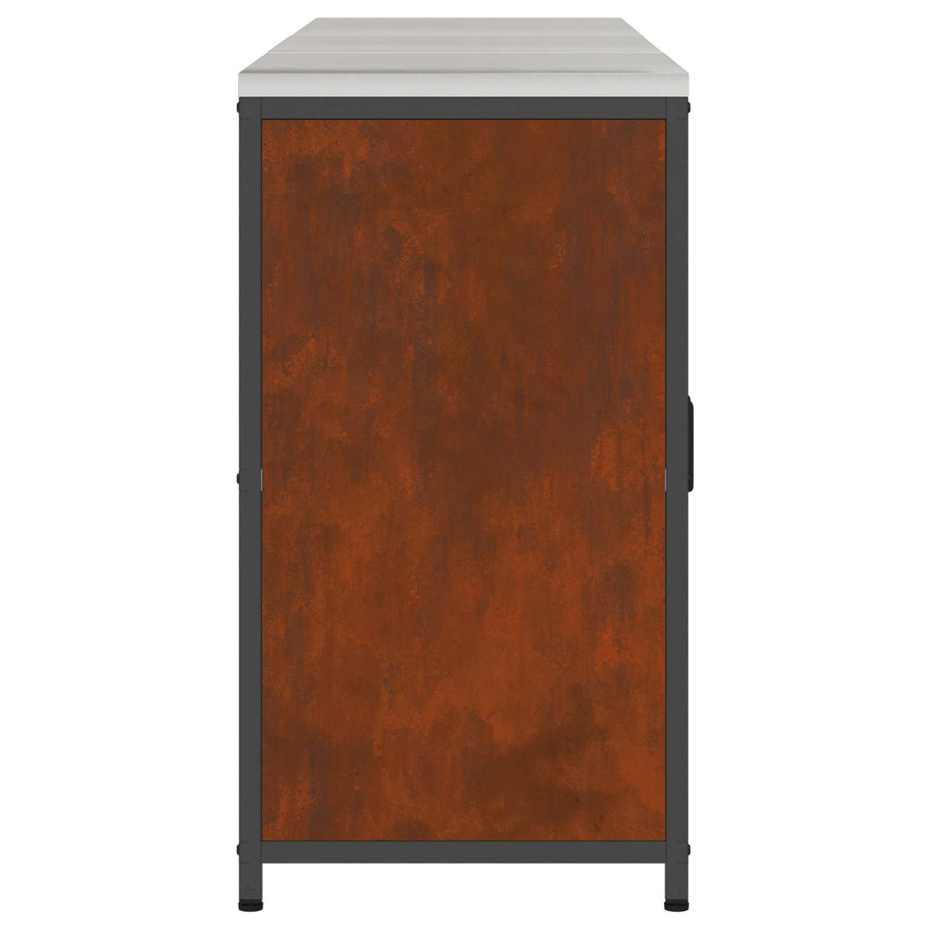 Kitchen Storage Set Hattem 3 Pcs Rusty Steel