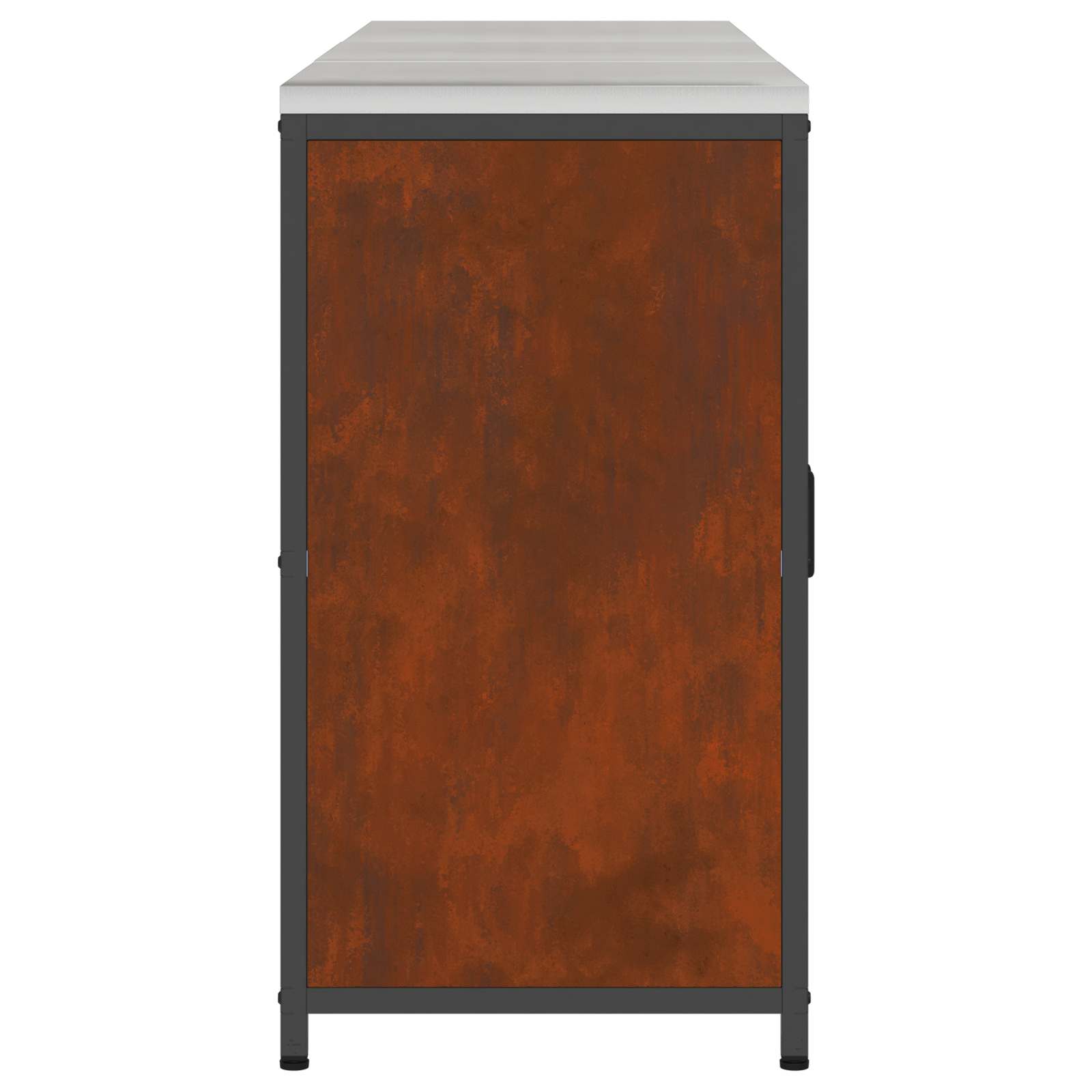 Kitchen Storage Set Hattem 3 Pcs Rusty Steel