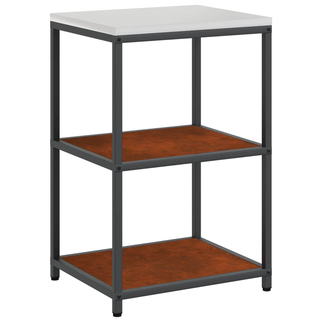 Kitchen Storage Set Hattem 3 Pcs Rusty Steel