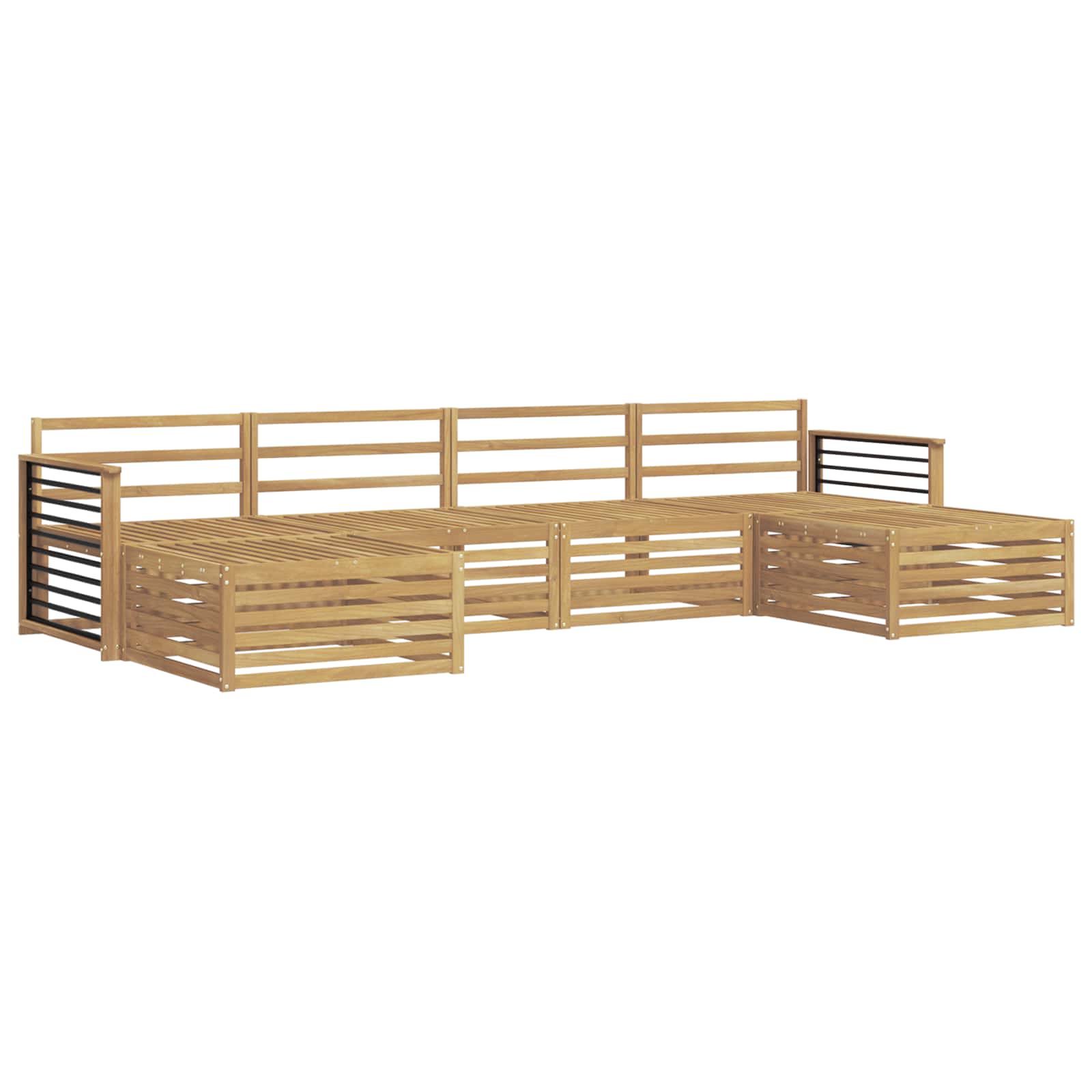 Sofa Sets 6 Pcs Solid Acacia Wood