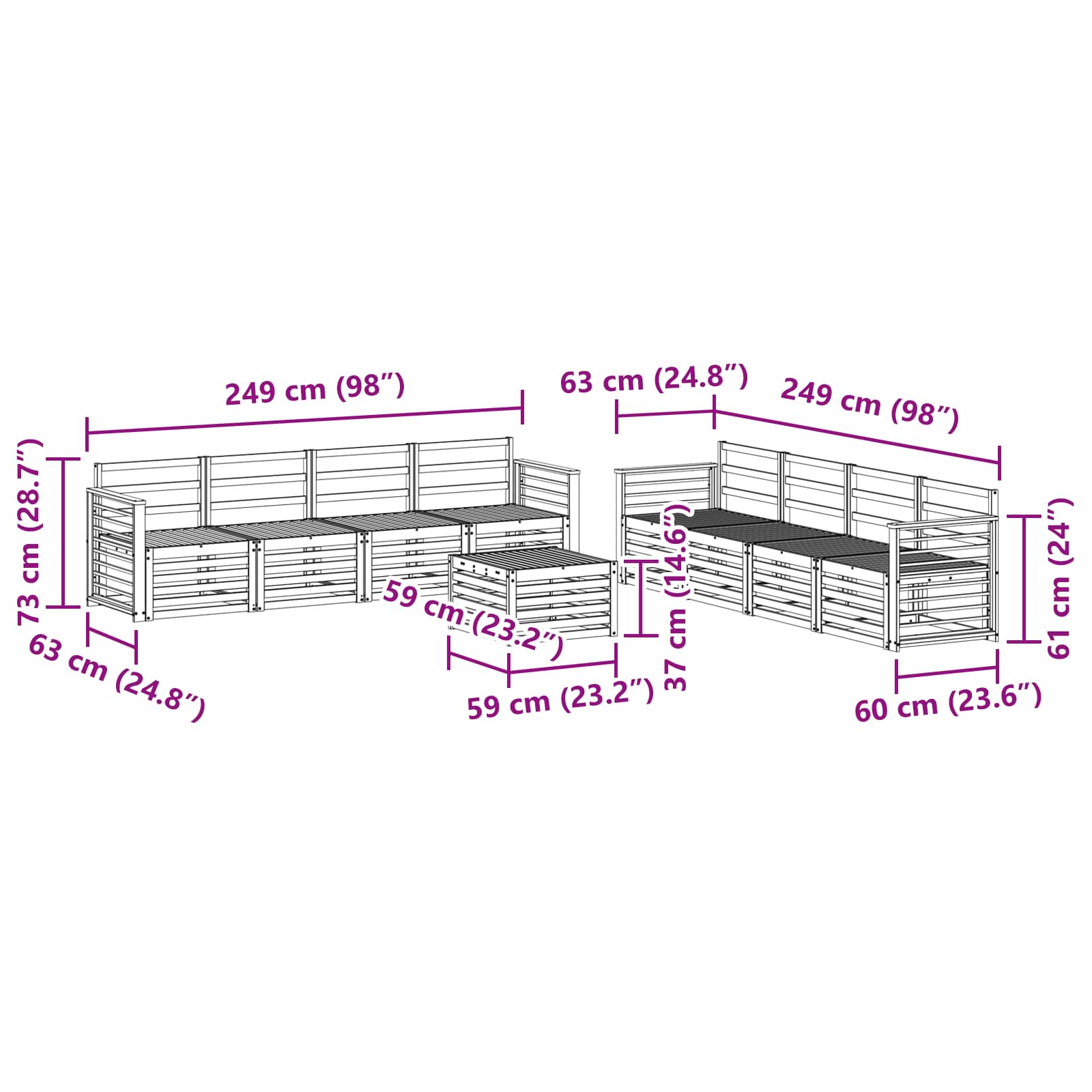 Sofa Sets 9 Pcs Polyester
