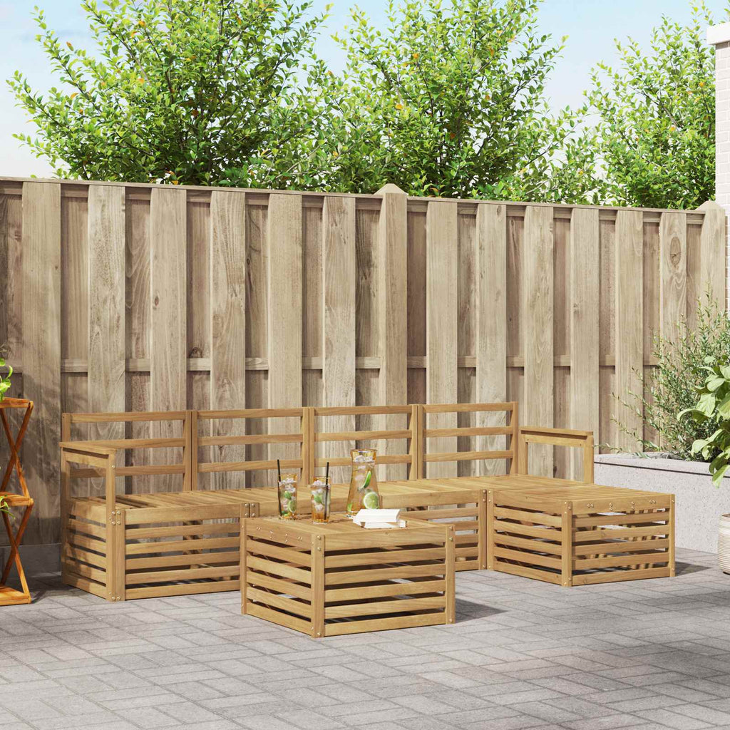Sofa Sets 6 Pcs Solid Acacia Wood