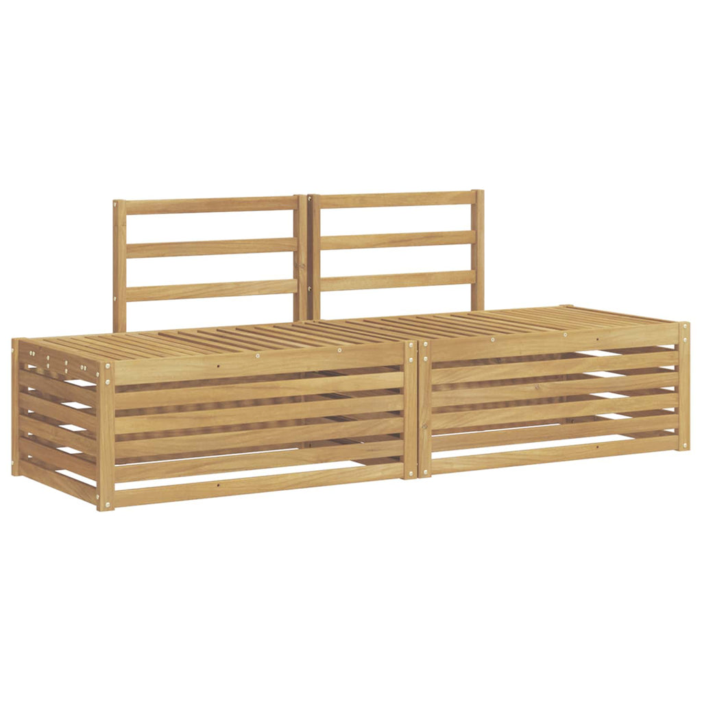 Outdoor Sofa Set 2 Piece 182.5 X 63 73 Cm Natural White Solid Acacia Wood 182.5
