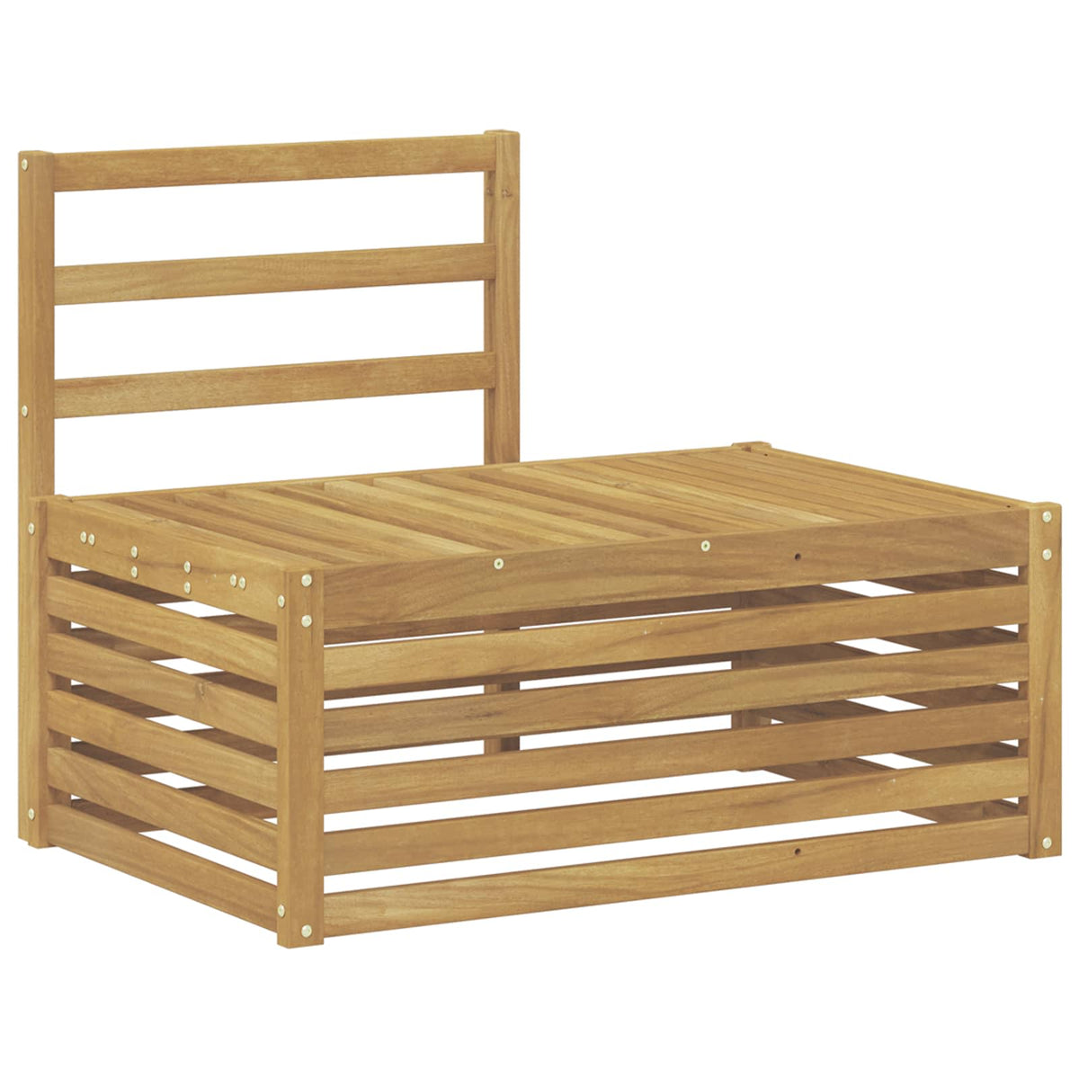 Outdoor Sofa Set 2 Piece 182.5 X 63 73 Cm Natural White Solid acacia wood 182.5