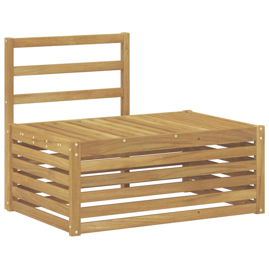 Outdoor Sofa Set 2 Piece 182.5 X 63 73 Cm Natural White Solid Acacia Wood 182.5
