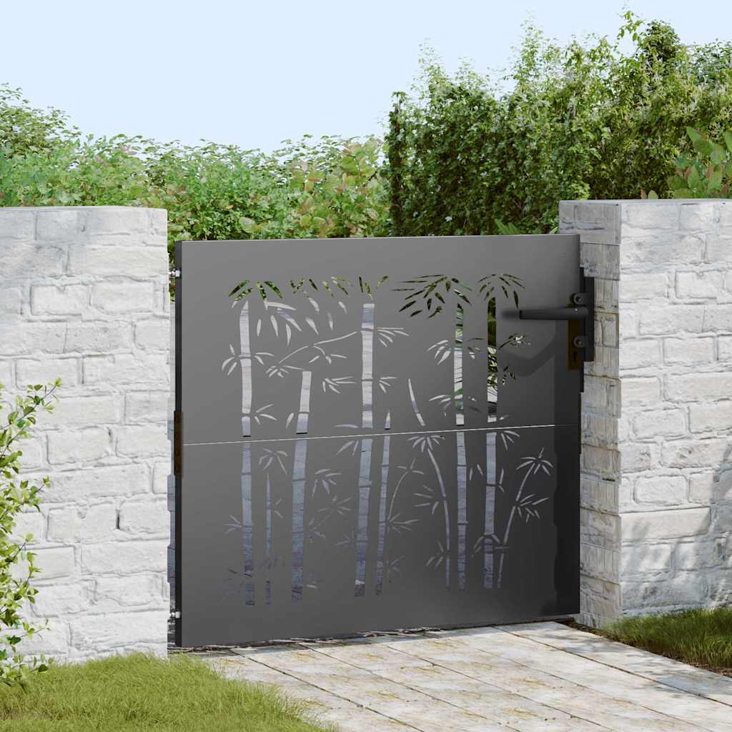 Garden Gate Corten Steel Bamboo Design
