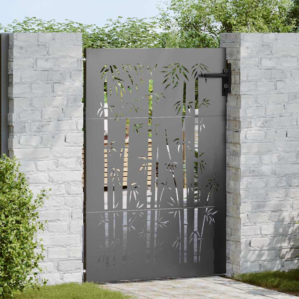 Garden Gate Corten Steel Bamboo Design