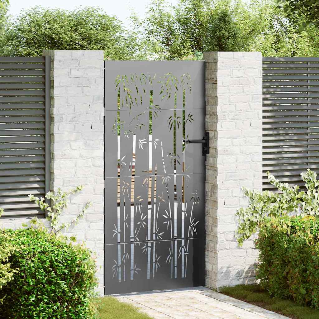 Garden Gate Corten Steel Bamboo Design