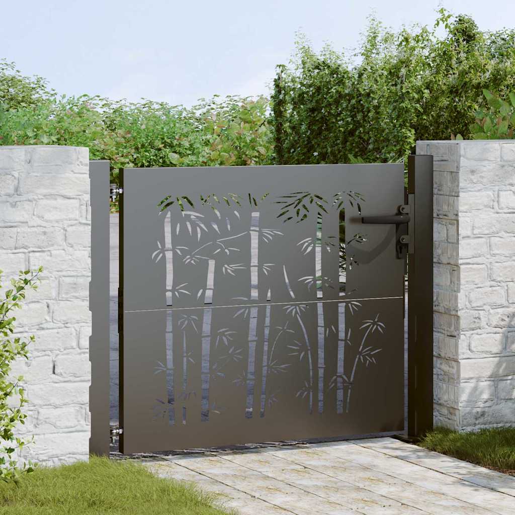 Garden Gate Corten Steel Bamboo Design
