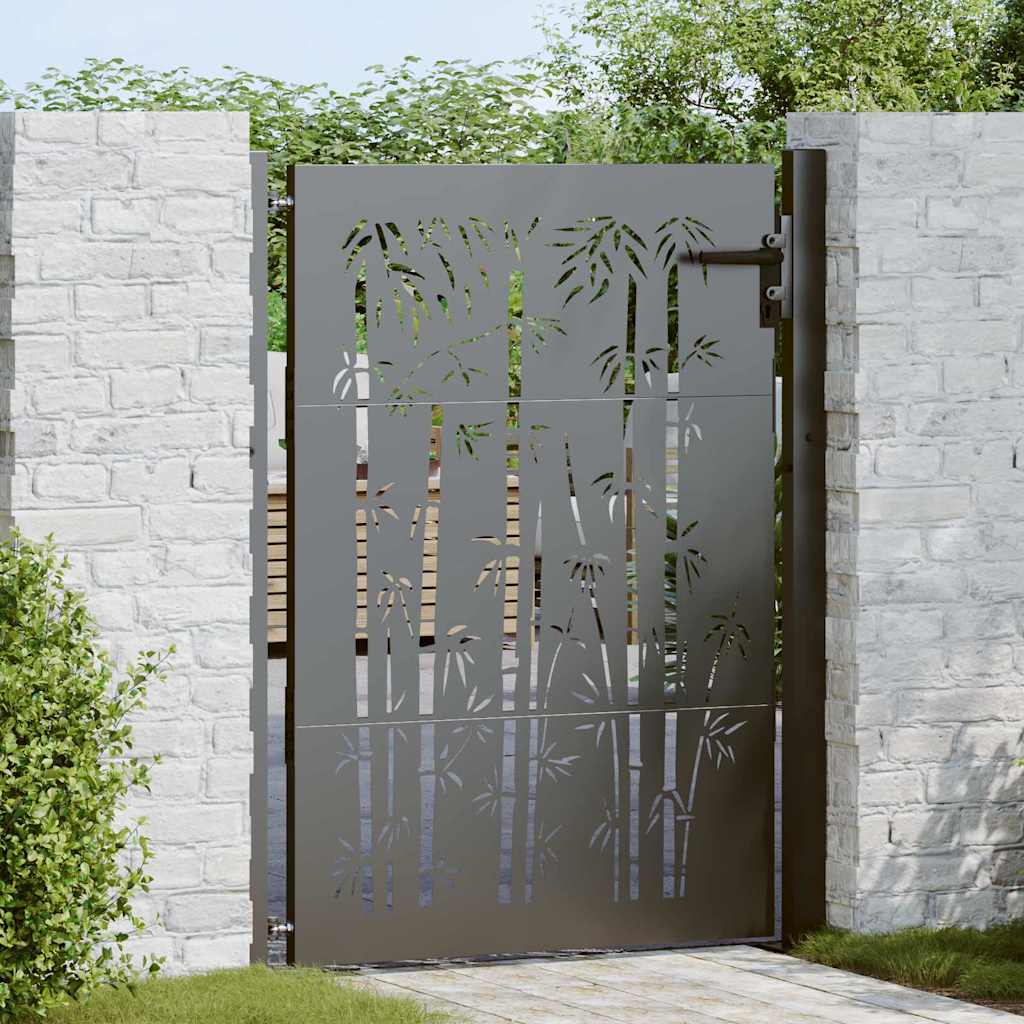 Garden Gate Corten Steel Bamboo Design