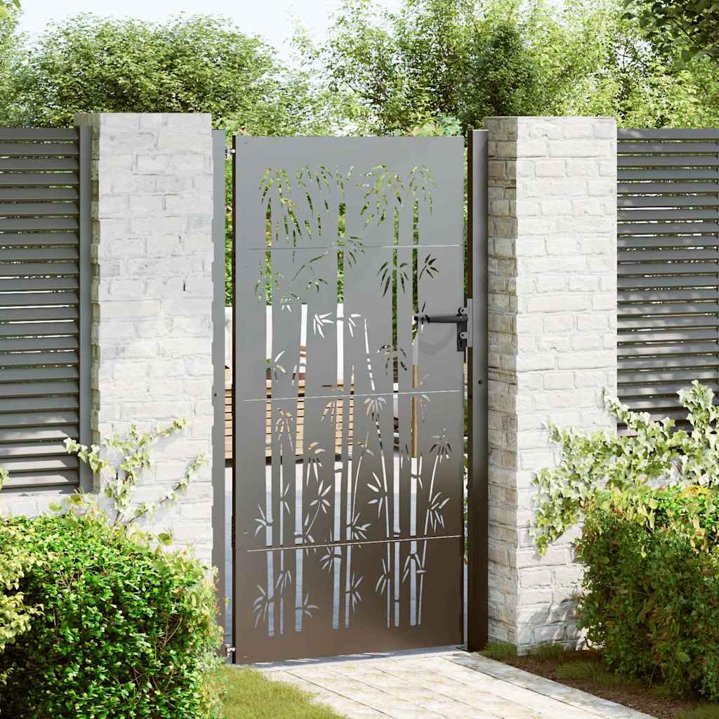 Garden Gate Corten Steel Bamboo Design