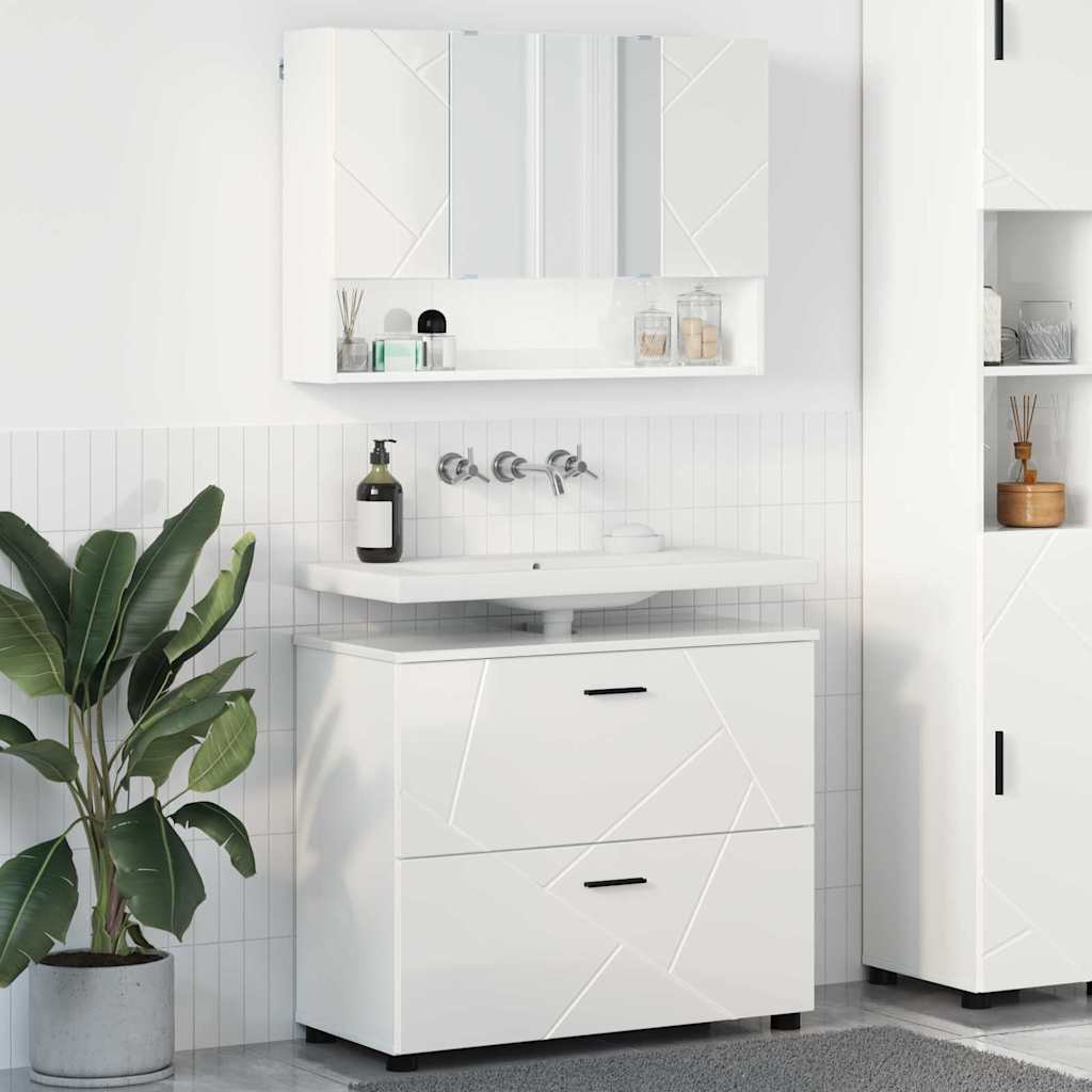 Bathroom Furniture Set With Drawer 2 Pcs