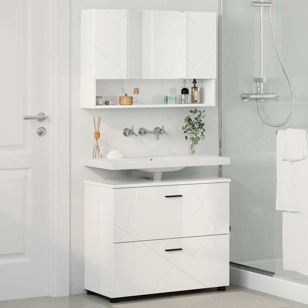 Bathroom Furniture Set With Drawer 2 Pcs