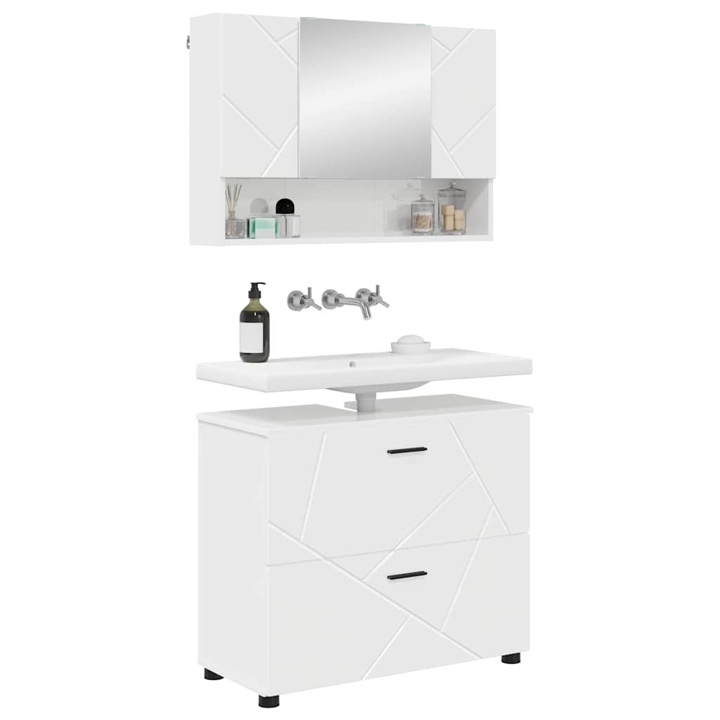 Bathroom Furniture Set With Drawer 2 Pcs