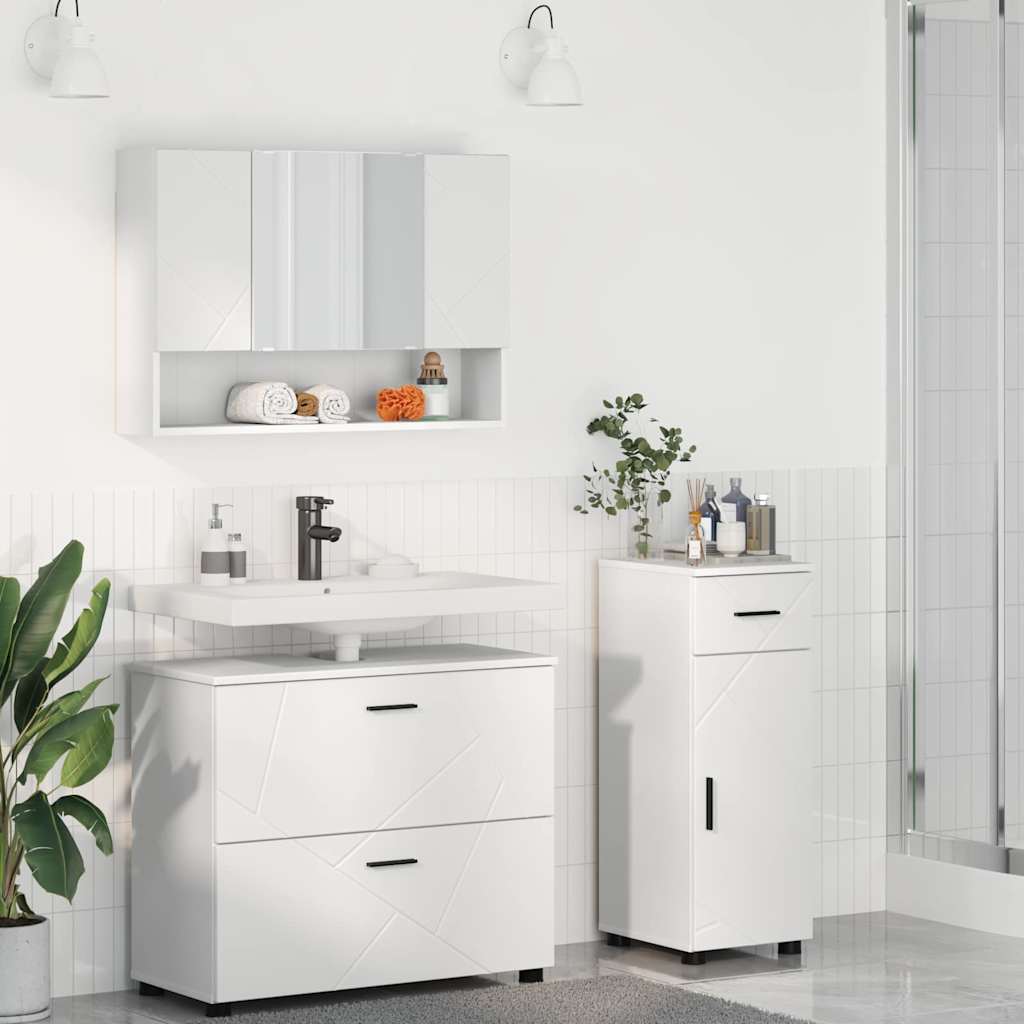 Bathroom Furniture Set With Drawer 3 Pcs