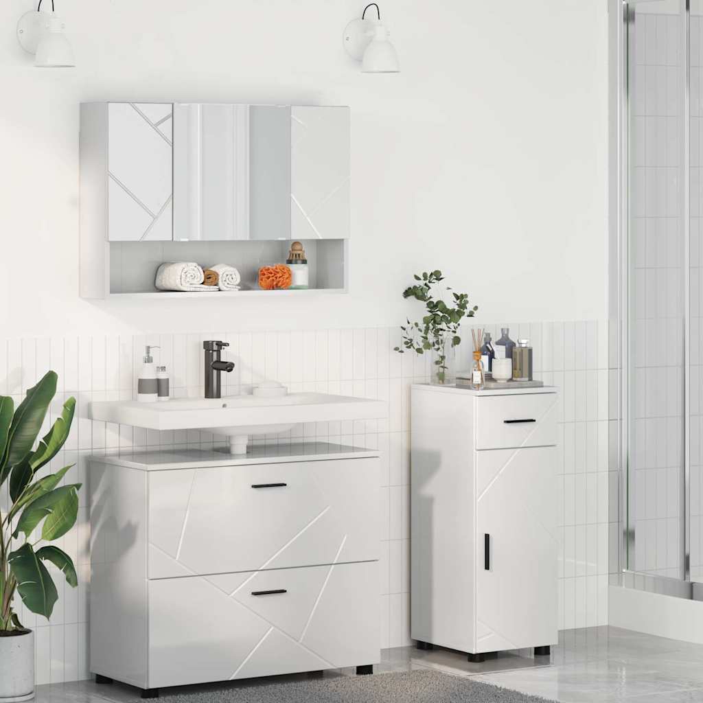 Bathroom Furniture Set With Drawer 3 Pcs