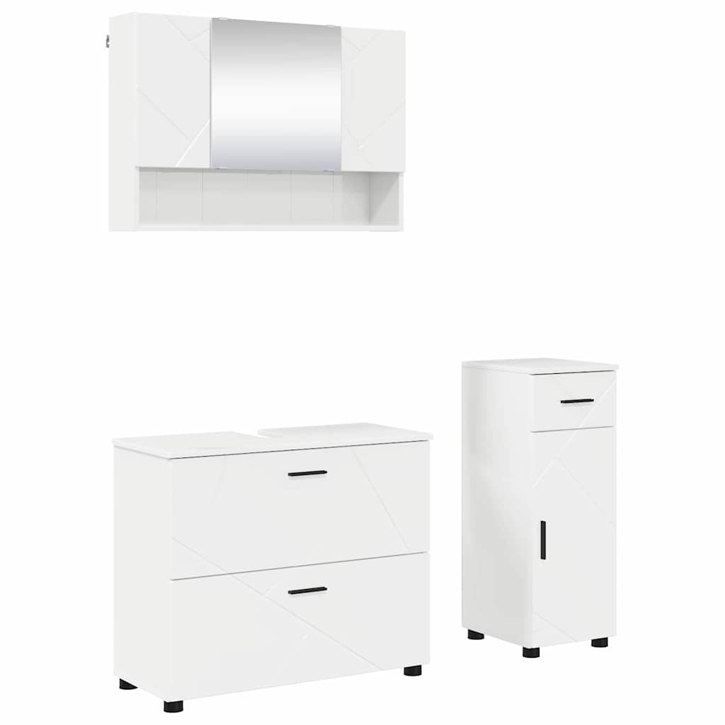 Bathroom Furniture Set With Drawer 3 Pcs