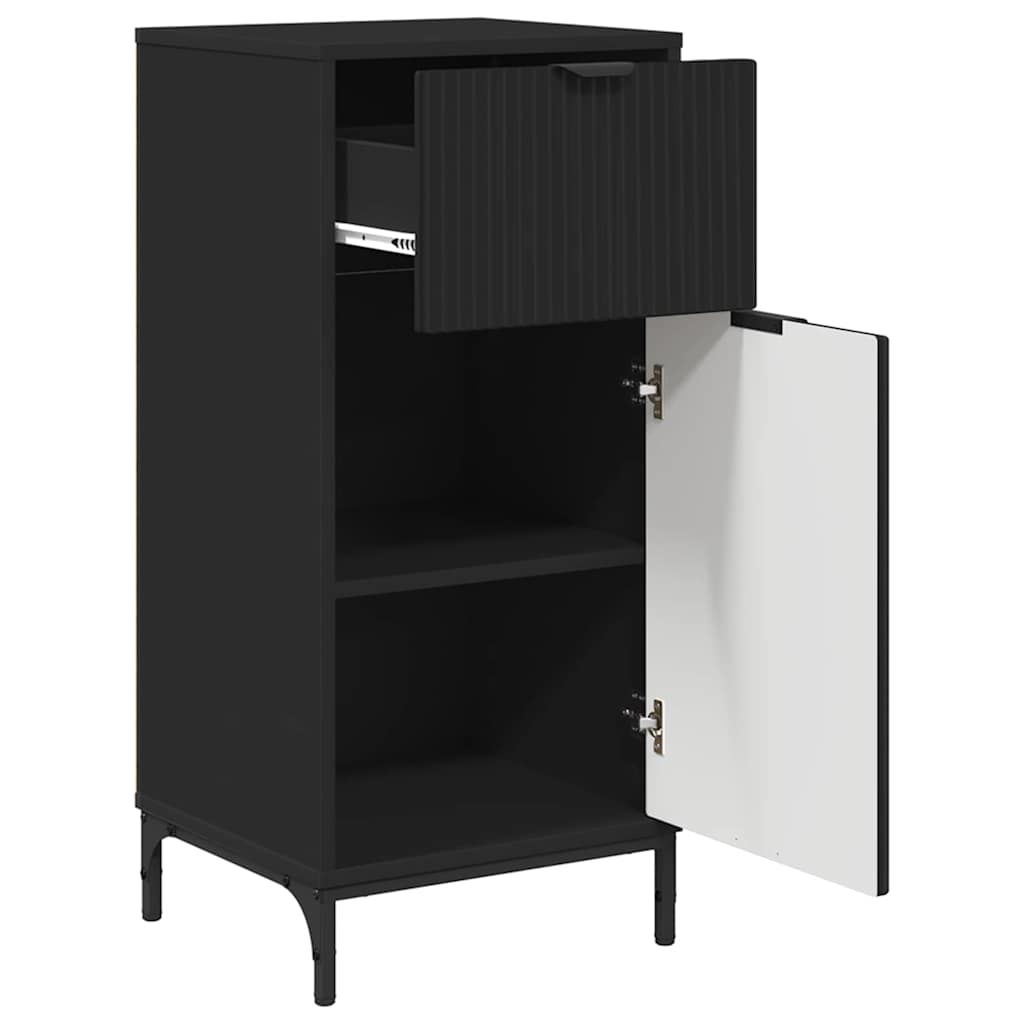 Bathroom Furniture Set 2 Pcs Engineered Wood And Metal
