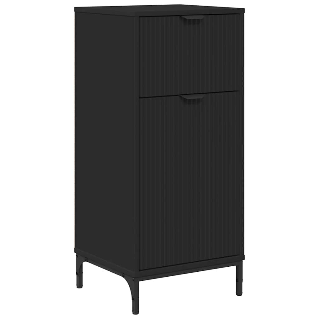 Bathroom Furniture Set With Drawer Engineered Wood, Metal