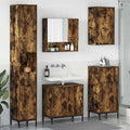Bathroom Furniture Set With Drawer Engineered Wood, Metal