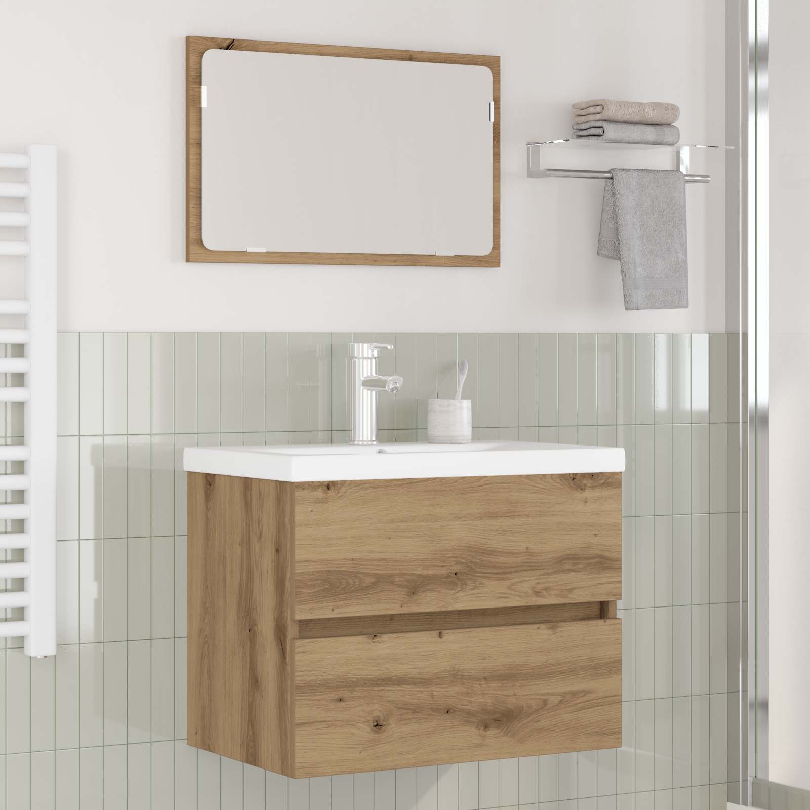 Bathroom Furniture Set | , White | Engineered Wood | Medium