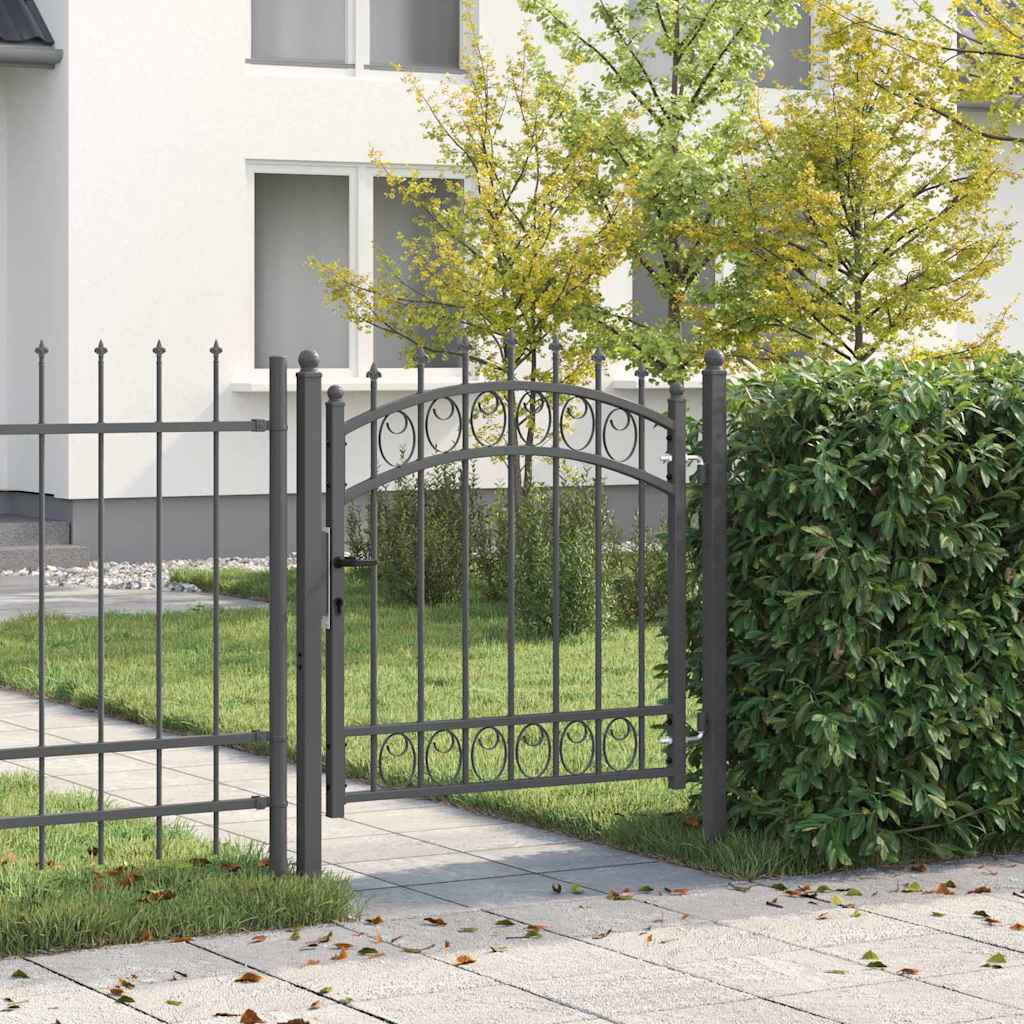 Fence Gate Emmen With Spikes Steel