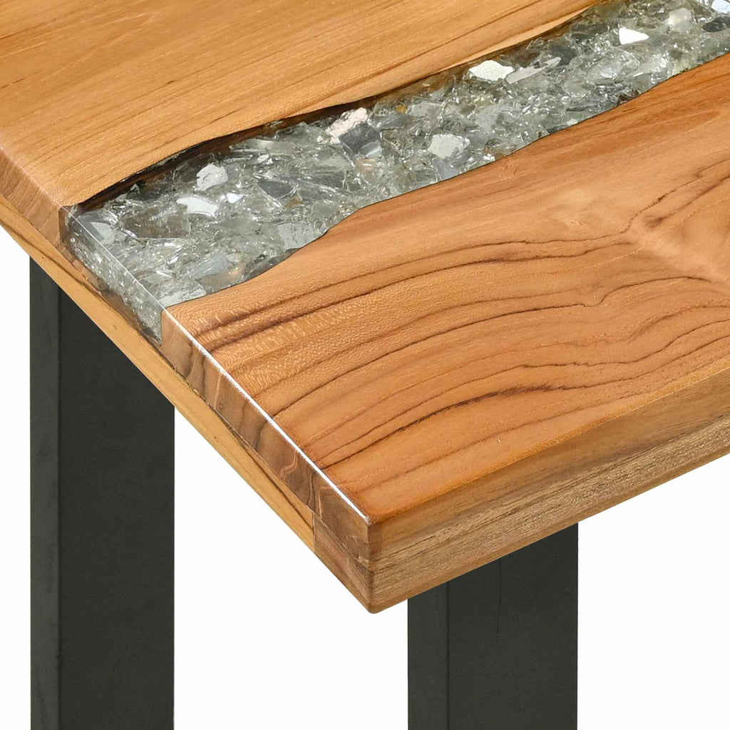 Console Table Brown 100 X 35 X 75 Cm Solid Teak Wood