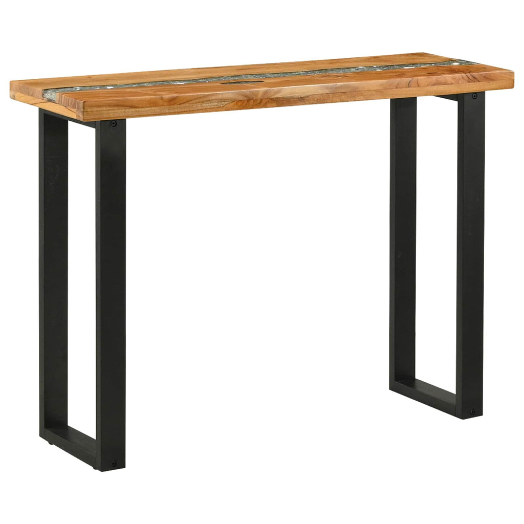 Console Table Brown 100 X 35 X 75 Cm Solid Teak Wood