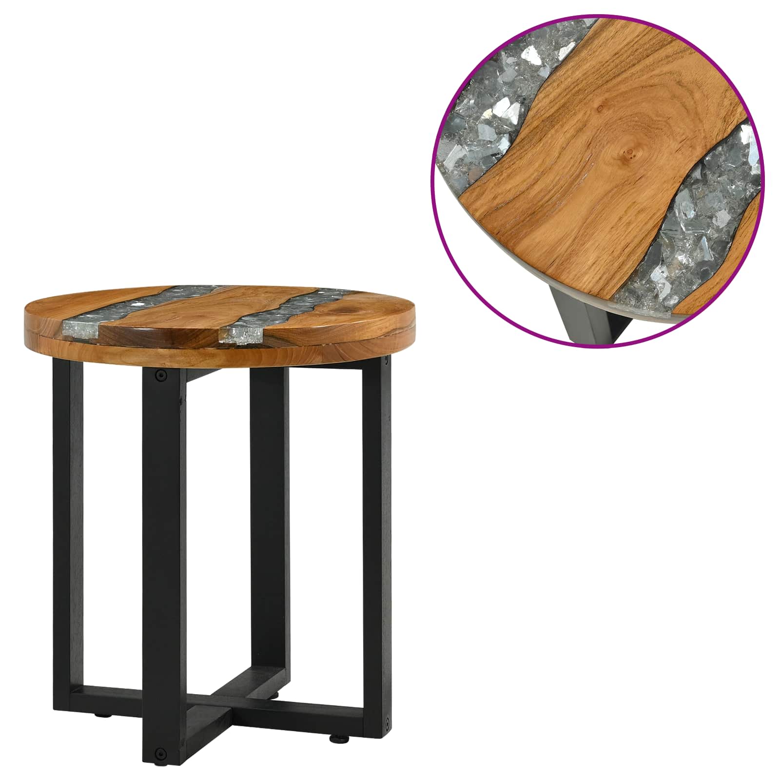 Coffee Table Brown 40 X 40 X 45 Cm Solid Teak Wood